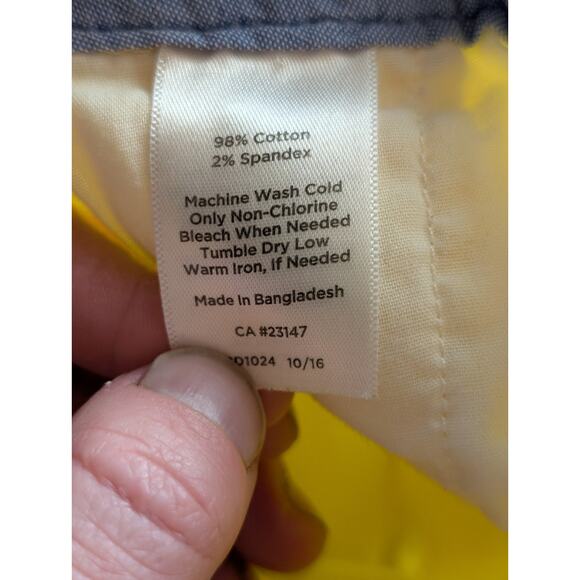 Talbots Womens The Weekend Chino Cropped Pants Sz 14WP Butter Yellow Sz 14WP - Picture 6 of 6